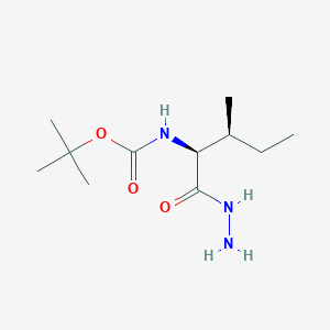 molecular formula C11H23N3O3 B1387680 tert-butyl [(1S)-1-(hydrazinocarbonyl)-2-methylbutyl]carbamate CAS No. 39571-37-4