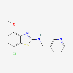 molecular formula C14H12ClN3OS B1387682 7-chloro-4-methoxy-N-(pyridin-3-ylmethyl)benzo[d]thiazol-2-amine CAS No. 1105194-29-3