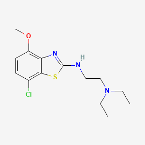 molecular formula C14H20ClN3OS B1387683 N1-(7-chloro-4-methoxybenzo[d]thiazol-2-yl)-N2,N2-diethylethane-1,2-diamine CAS No. 1105189-02-3