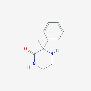 molecular formula C12H16N2O B13876846 3-Ethyl-3-phenylpiperazin-2-one 