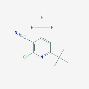 molecular formula C11H10ClF3N2 B1387686 6-Tert-butyl-2-chloro-4-(trifluoromethyl)nicotinonitrile CAS No. 914208-21-2