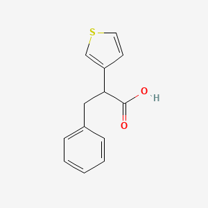 molecular formula C13H12O2S B13876861 3-Phenyl-2-thiophen-3-ylpropanoic acid 