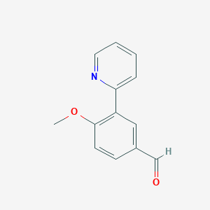 molecular formula C13H11NO2 B13876911 4-Methoxy-3-(pyridin-2-yl)benzaldehyde 