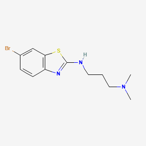 molecular formula C12H16BrN3S B1387693 N'-(6-bromo-1,3-benzothiazol-2-yl)-N,N-dimethylpropane-1,3-diamine CAS No. 1105195-16-1
