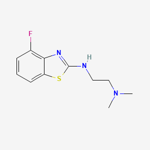 molecular formula C11H14FN3S B1387704 N'-(4-fluoro-1,3-benzothiazol-2-yl)-N,N-dimethylethane-1,2-diamine CAS No. 1105195-42-3