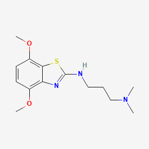 molecular formula C14H21N3O2S B1387706 N'-(4,7-dimethoxy-1,3-benzothiazol-2-yl)-N,N-dimethylpropane-1,3-diamine CAS No. 1105188-35-9
