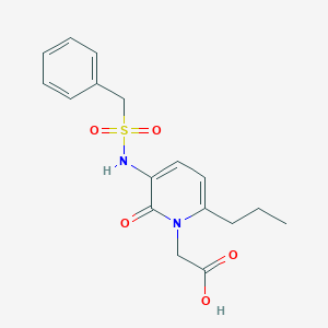 molecular formula C17H20N2O5S B13877080 2-[3-(Benzylsulfonylamino)-2-oxo-6-propylpyridin-1-yl]acetic acid 