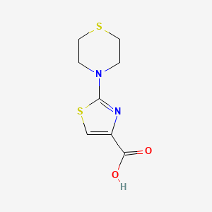 molecular formula C8H10N2O2S2 B1387709 2-Thiomorpholin-4-yl-1,3-thiazole-4-carboxylic acid CAS No. 955400-67-6