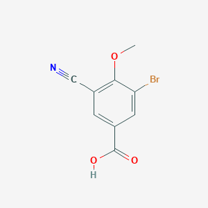 molecular formula C9H6BrNO3 B1387711 3-Bromo-5-cyano-4-methoxybenzoic acid CAS No. 1092308-53-6