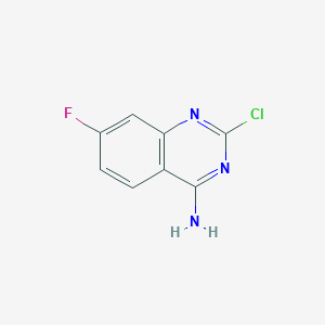 molecular formula C8H5ClFN3 B1387713 2-Chloro-7-fluoroquinazolin-4-amine CAS No. 1107695-02-2