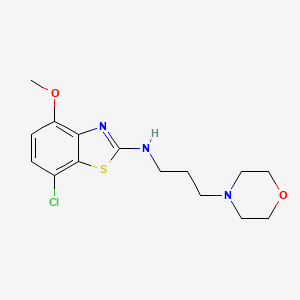molecular formula C15H20ClN3O2S B1387715 7-chloro-4-methoxy-N-(3-morpholinopropyl)benzo[d]thiazol-2-amine CAS No. 1105188-98-4