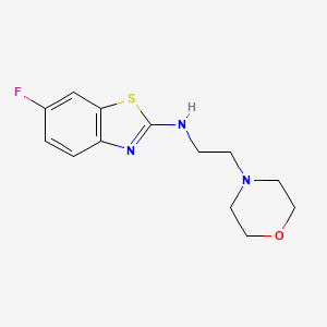 molecular formula C13H16FN3OS B1387716 6-fluoro-N-(2-morpholin-4-ylethyl)-1,3-benzothiazol-2-amine CAS No. 1105189-26-1
