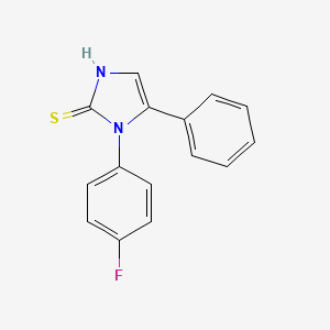 molecular formula C15H11FN2S B1387717 1-(4-fluorophenyl)-5-phenyl-1,3-dihydro-2H-imidazole-2-thione CAS No. 1097132-88-1