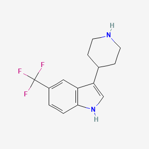 molecular formula C14H15F3N2 B1387720 3-(Piperidin-4-yl)-5-(trifluoromethyl)-1H-indole CAS No. 959236-45-4