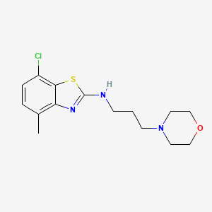 molecular formula C15H20ClN3OS B1387726 7-chloro-4-methyl-N-(3-morpholinopropyl)benzo[d]thiazol-2-amine CAS No. 1105188-86-0