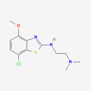 molecular formula C12H16ClN3OS B1387727 N'-(7-chloro-4-methoxy-1,3-benzothiazol-2-yl)-N,N-dimethylethane-1,2-diamine CAS No. 1105188-90-6