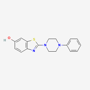 molecular formula C17H17N3OS B1387728 2-(4-Phenylpiperazin-1-yl)benzo[d]thiazol-6-ol CAS No. 1105189-63-6