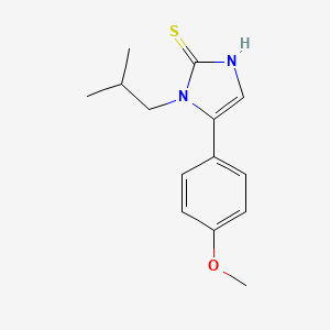 molecular formula C14H18N2OS B1387729 1-isobutyl-5-(4-methoxyphenyl)-1,3-dihydro-2H-imidazole-2-thione CAS No. 1105190-34-8