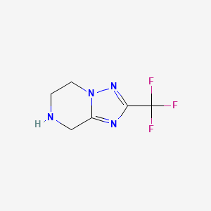 molecular formula C6H7F3N4 B1387733 2-(Trifluoromethyl)-5,6,7,8-tetrahydro[1,2,4]triazolo[1,5-a]pyrazine CAS No. 681249-57-0