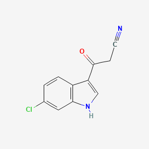molecular formula C11H7ClN2O B1387740 3-(6-chloro-1H-indol-3-yl)-3-oxopropanenitrile CAS No. 1092299-42-7