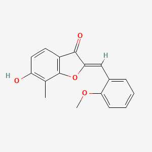 molecular formula C17H14O4 B1387741 (2Z)-6-hydroxy-2-(2-methoxybenzylidene)-7-methyl-1-benzofuran-3(2H)-one CAS No. 1092298-15-1