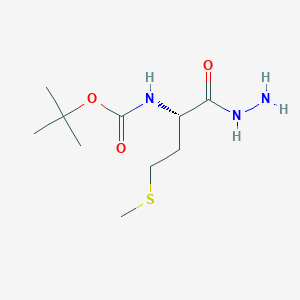 molecular formula C10H21N3O3S B1387748 tert-butyl [(1S)-1-(hydrazinocarbonyl)-3-(methylthio)propyl]carbamate CAS No. 49759-74-2