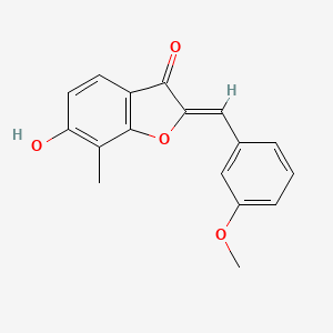 molecular formula C17H14O4 B1387751 (2Z)-6-hydroxy-2-(3-methoxybenzylidene)-7-methyl-1-benzofuran-3(2H)-one CAS No. 1092298-27-5