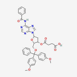 molecular formula C42H39N5O9 B13877541 N6-Benzoyl-2'-deoxy-5'-O-DMT-adenosine 3'-O-succinate triethylammonium salt 