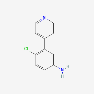 molecular formula C11H9ClN2 B13877585 4-Chloro-3-pyridin-4-ylaniline 