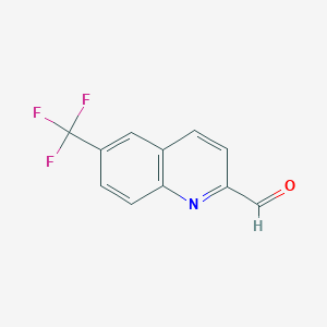 molecular formula C11H6F3NO B1387767 6-(Trifluoromethyl)quinoline-2-carbaldehyde CAS No. 345895-60-5