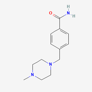 molecular formula C13H19N3O B1387768 4-[(4-Methylpiperazin-1-yl)methyl]benzamide CAS No. 839677-18-8