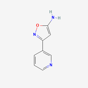 molecular formula C8H7N3O B1387770 3-(Pyridin-3-yl)-1,2-oxazol-5-amine CAS No. 23821-38-7
