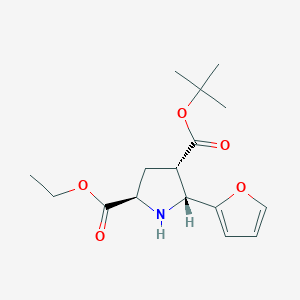 molecular formula C16H23NO5 B1387771 4-Tert-butyl 2-ethyl (2R,4R)-5-(2-furyl)-pyrrolidine-2,4-dicarboxylate CAS No. 1219438-56-8