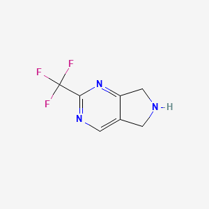 molecular formula C7H6F3N3 B1387773 2-(trifluoromethyl)-6,7-dihydro-5H-pyrrolo[3,4-d]pyrimidine CAS No. 905274-04-6