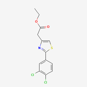 molecular formula C13H11Cl2NO2S B13877755 Ethyl 2-[2-(3,4-dichlorophenyl)-1,3-thiazol-4-yl]acetate 