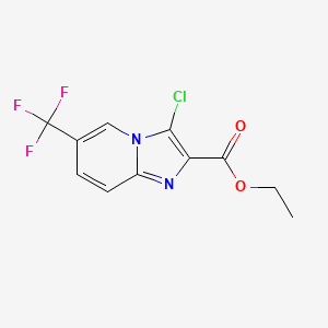 Ethyl 3-chloro-6-(trifluoromethyl)imidazo[1,2-a]pyridine-2-carboxylate