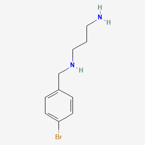 molecular formula C10H15BrN2 B13877805 N'-[(4-bromophenyl)methyl]propane-1,3-diamine 