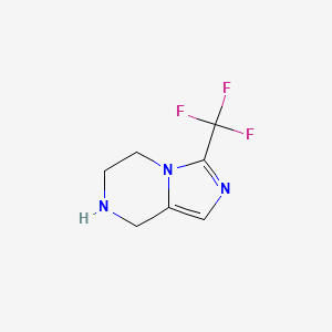 molecular formula C7H8F3N3 B1387786 3-(Trifluoromethyl)-5,6,7,8-tetrahydroimidazo[1,5-A]pyrazine CAS No. 959238-29-0