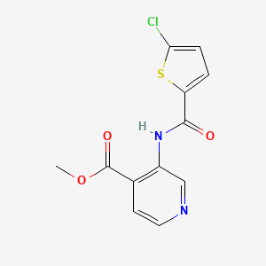 molecular formula C12H9ClN2O3S B13877870 Methyl 3-{[(5-chloro-2-thienyl)carbonyl]amino}pyridine-4-carboxylate 
