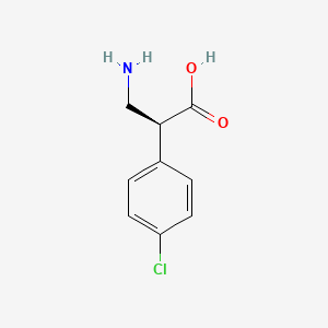 molecular formula C9H10ClNO2 B1387788 (S)-3-Amino-2-(4-chlorophenyl)propanoic acid CAS No. 1001227-79-7