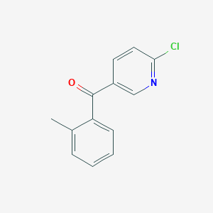 molecular formula C13H10ClNO B1387789 2-Chloro-5-(2-methylbenzoyl)pyridine CAS No. 872088-10-3