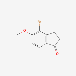 molecular formula C10H9BrO2 B1387796 4-Bromo-5-methoxy-2,3-dihydro-1H-inden-1-one CAS No. 436803-36-0