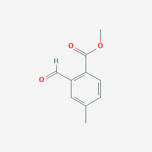molecular formula C10H10O3 B13878049 Methyl 2-formyl-4-methylbenzoate 
