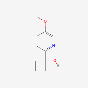 molecular formula C10H13NO2 B13878055 1-(5-Methoxypyridin-2-yl)cyclobutanol 