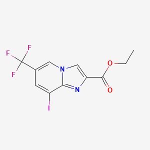 molecular formula C11H8F3IN2O2 B1387807 Ethyl 8-iodo-6-(trifluoromethyl)imidazo[1,2-a]pyridine-2-carboxylate CAS No. 1135283-39-4