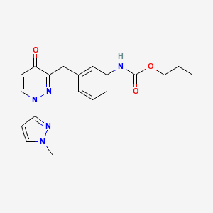 molecular formula C19H21N5O3 B13878151 propyl N-[3-[[1-(1-methylpyrazol-3-yl)-4-oxopyridazin-3-yl]methyl]phenyl]carbamate 