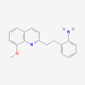 {2-[2-(8-Methoxyquinolin-2-yl)ethyl]phenyl}amine