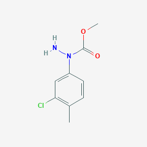 molecular formula C9H11ClN2O2 B13878214 methyl N-amino-N-(3-chloro-4-methylphenyl)carbamate 
