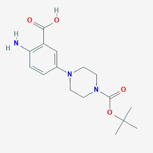 2-Amino-5-[4-(tert-butoxycarbonyl)piperazino]-benzenecarboxylic acid