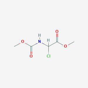 molecular formula C5H8ClNO4 B13878278 Methyl 2-chloro-2-(methoxycarbonylamino)acetate 